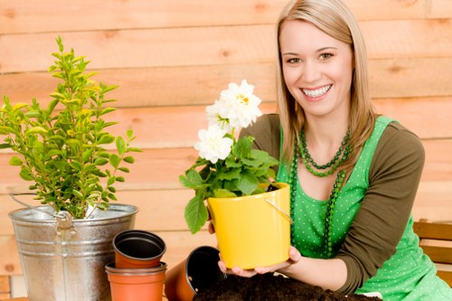 Seasonal garden maintenance activities in St Johns Wood